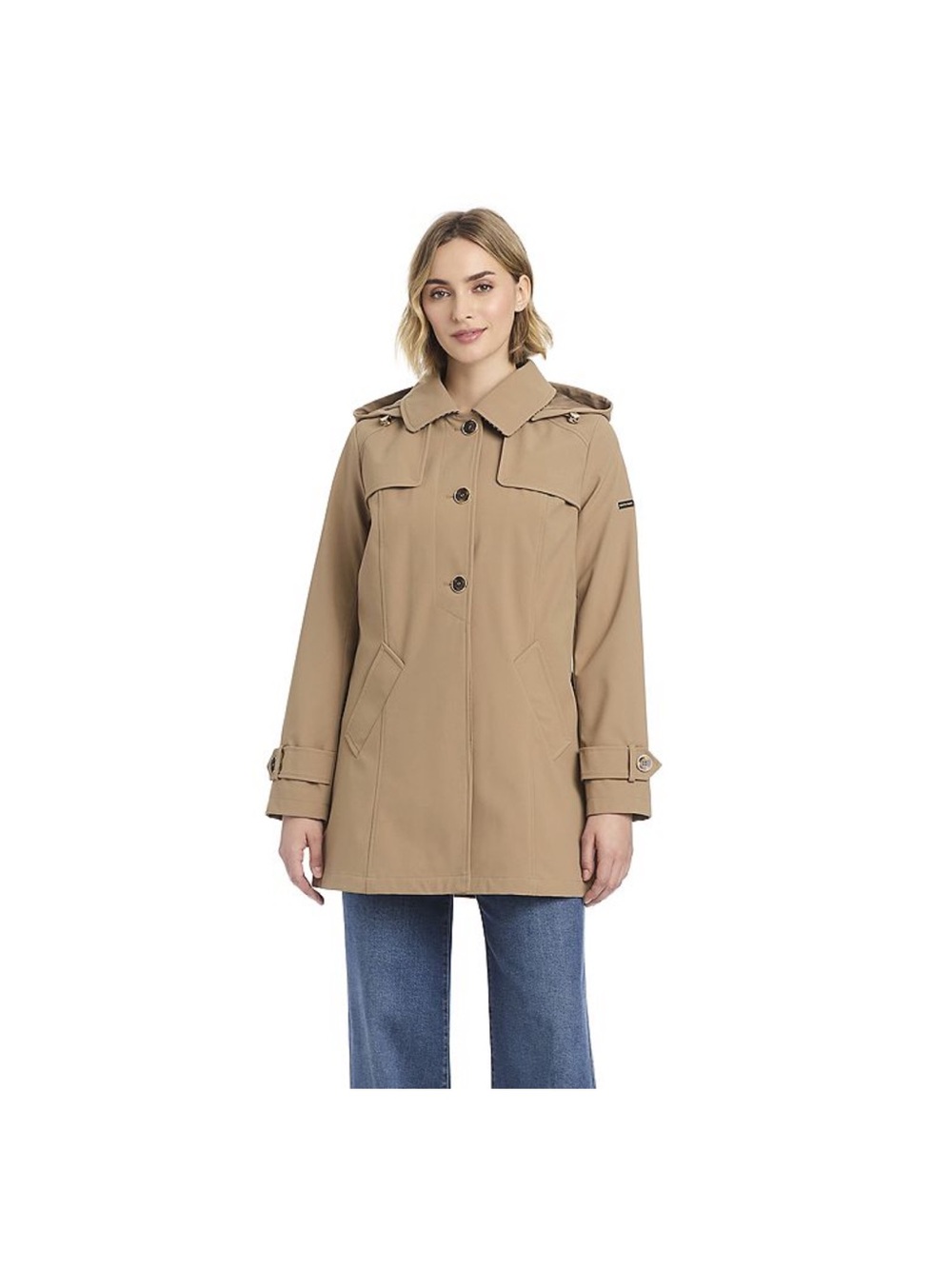 Draper James Tan Hooded Trench Coat